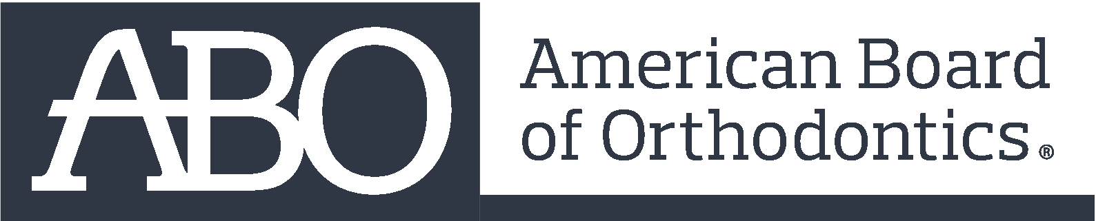 Keller & Wainwright Orthodontics Blue American Board of Orthodontics Logo